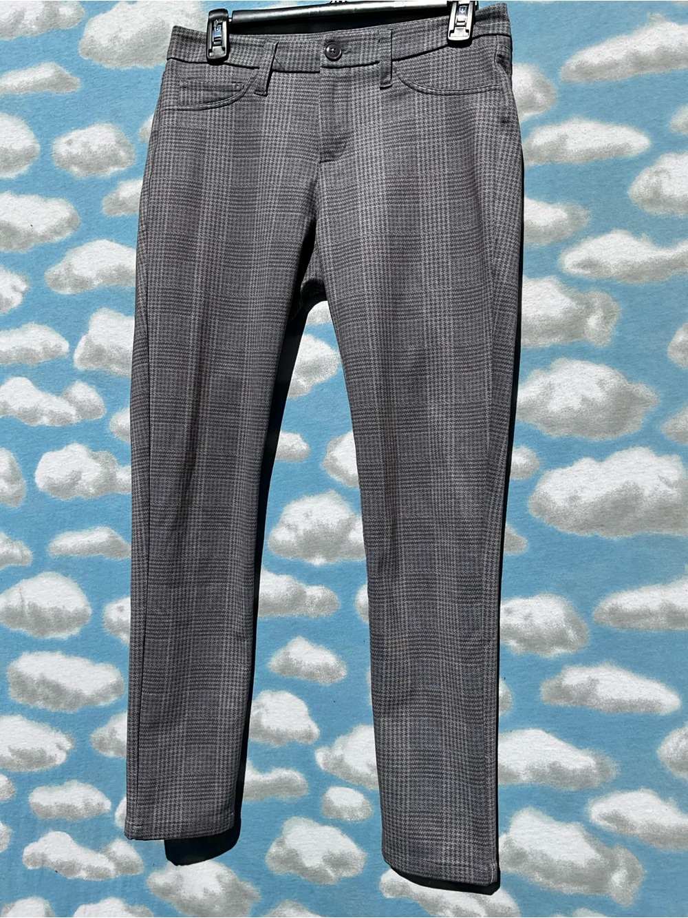 41 Hawthorn Grey Glen Plaid Stretch Ankle Dress Pants Trousers Size 4